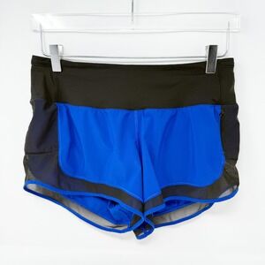 Lululemon Mind Over Miles Running 3.5"‎ Shorts Jet Stream/Black Size 6
